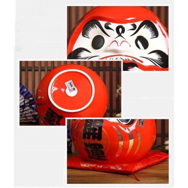 Tượng thần tài Daruma, búp bê Nhật Bản Daruma cầu tài, may mắn