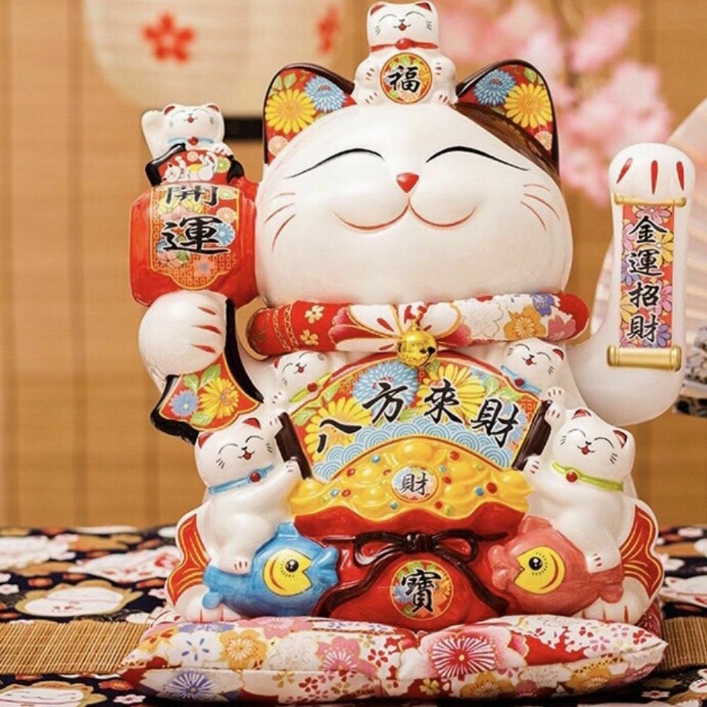 Mèo Thần Tài Khai Trương Hồng Phát