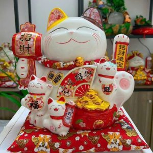Mèo Thần Tài Vẫy Tay 30cm Phát Đạt – Quà Tặng Khai Trương, Tân Gia Hỏa Tốc HCM