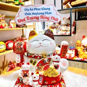 Mèo Thần Tài Vẫy Tay Phát Đạt Tặng Khai Trương