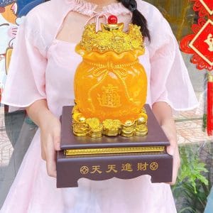 Túi Tiền Vàng Kim Bảo Hút Tài Lộc 32cm Quà Tặng Tân Gia