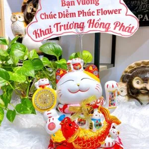 Mèo Thần Tài Như Ý 22cm - Quà tặng tài lộc