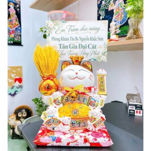 Mèo Thần Tài Vẫy Tay Mua May Bán Đắt 29cm - Quà Khai Trương, Tân Gia Bội Thu Tài Lộc