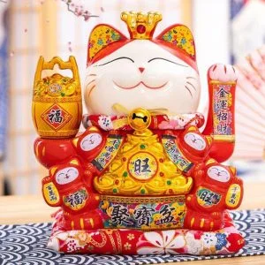 Mèo Phát Tài Ngoắc Khách Đế Vương Đỏ - Tặng Sinh Nhật