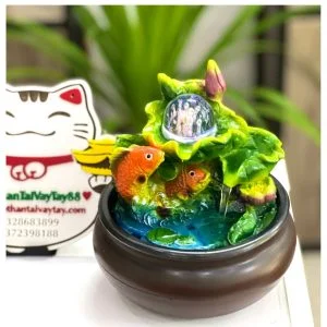 Thác Nước Phong Thủy, Hòn Non Bộ Mini Cá Chép Vượt Vũ Môn