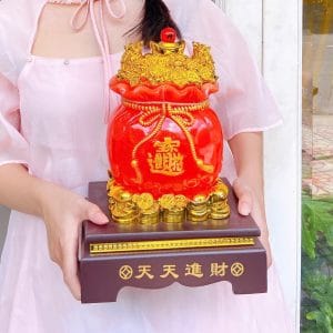 Túi Đỏ Phong Thủy Chiêu Tài May Mắn 33cm Quà Tặng Tết