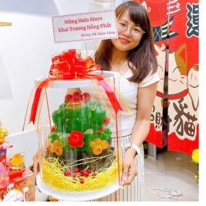 Cóc Ngậm Tiền Vàng (Thiềm Thừ) Màu Xanh Size Đại 32cm Kèm Hộp Mica – Quà Tặng Khai Trương, Tân Gia Độc Đáo
