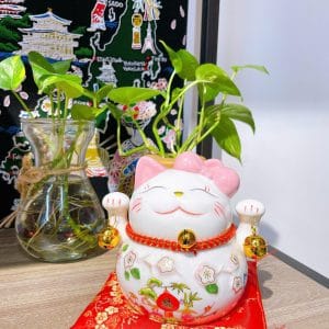 Mèo Ống Heo Tiết Kiệm Gốm Sứ Để Bàn, Quà Tặng Sinh Nhật