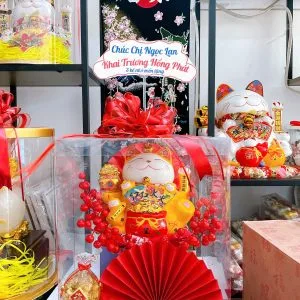 Hộp quà mèo thần tài