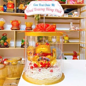 Hộp Quà Mèo Hưng Thịnh 18cm sang trọng