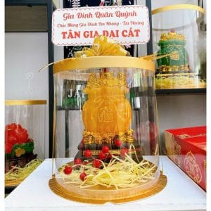 Túi Tiền Kim Bảo Phong Thủy Màu Vàng 24cm – Quà Tặng Tân Gia, Khai Trương Sang Trọng & Đẳng Cấp