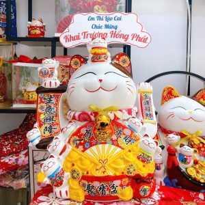 Mèo Thần Tài Đại Cát Đại Lợi 40cm