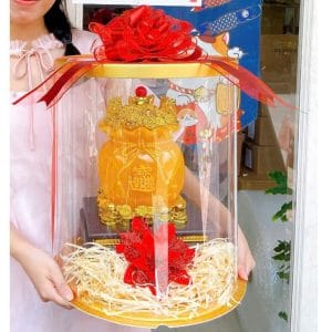Hộp Quà Tặng Túi Vàng Kim Bảo SZ 32CM Màu Vàng