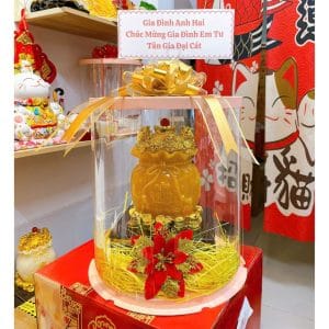 Túi Tiền Kim Bảo Phong Thủy Màu Vàng 32cm – Quà Tặng Khai Trương, Tân Gia Hợp Mệnh Kim & Thủy (Gói Quà Sang Trọng)