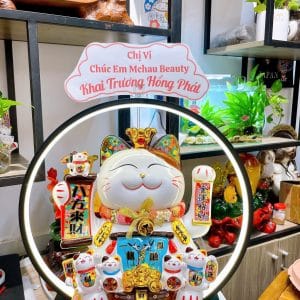 Mèo Thần Tài Vạn Phát Gốm Sứ Cao Cấp – Chiêu Lộc, Hút Tài, Vượng Khí Dồi Dào