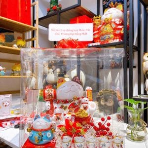 Bộ Mèo Thần Tài Phát Đạt Hộp Quà Tết–Quà Tặng May Mắn, Chiêu Tài Đầu Năm