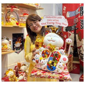 Mèo Thần Tài Vẫy Tay Vạn Sự Hanh Thông 40cm Size Đại – Quà Tặng Tân Gia Bề Thế, Đẳng Cấp & Cát Tường