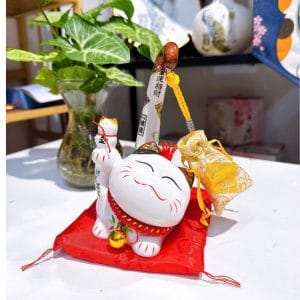 Mèo Thần Tài Đuôi Dài Kim Bảo An Khang 16cm – Nguồn Năng Lượng Chiêu Tài, Đột Phá Doanh Thu tặng tân gia, khai trương ý nghĩa