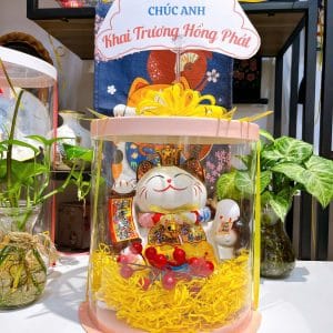 Hộp Quà Mèo Phát Tài 21cm – Quà Tặng Tài Lộc, May Mắn Và Thịnh Vượng